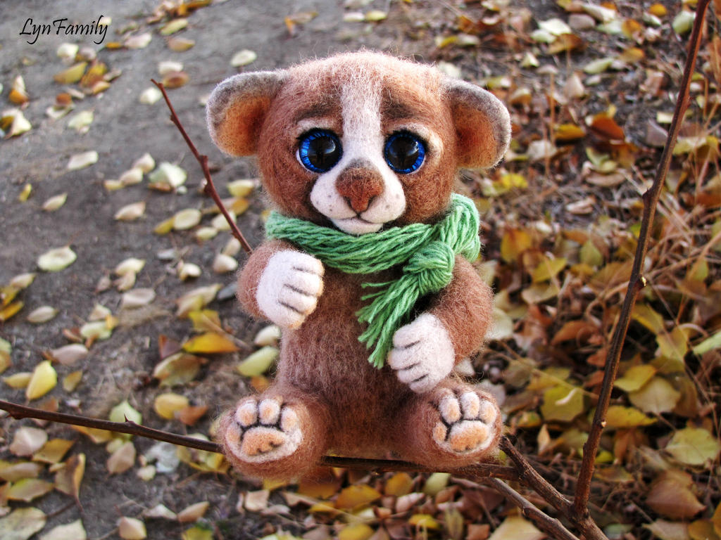 Needle-Felting Baby Bear