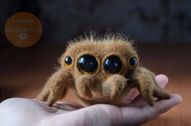 Jumping Spider Needle Felted