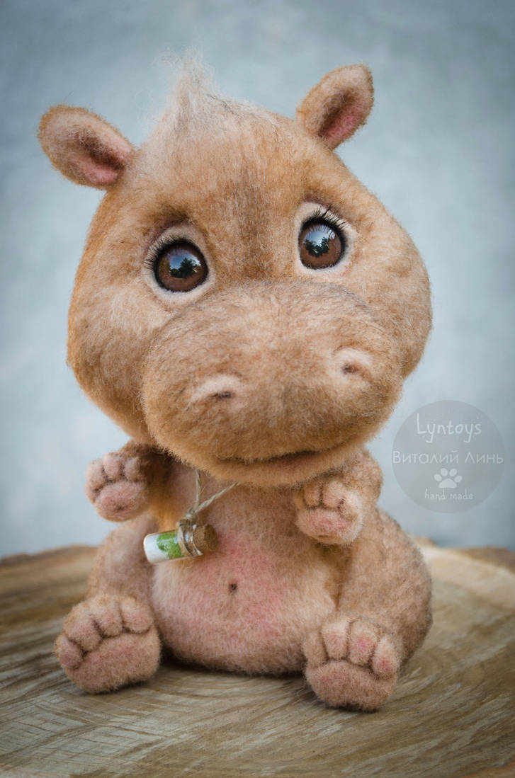 Baby Hippo Handmade Toy by Lyntoys Baby Hippo Handmade Toy by Lyntoys