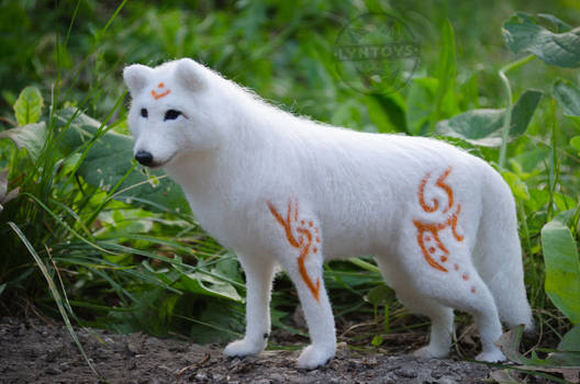 Steppe wanderer white wolf fantasy Doll