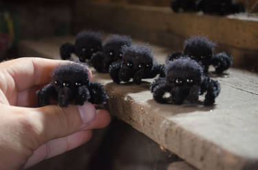 Not scary Arachnids, Needle Felted Dolls