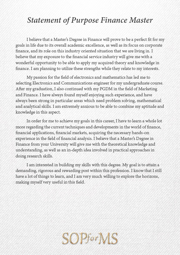 Statement Of Purpose MS In Finance Sample By SOPFormsSamples On DeviantArt statement-of-purpose-ms-in-finance-sample-by-sopformssamples-on-deviantart