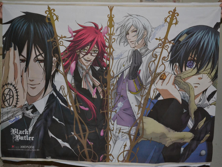 Black Butler Wallscroll  -Signed-