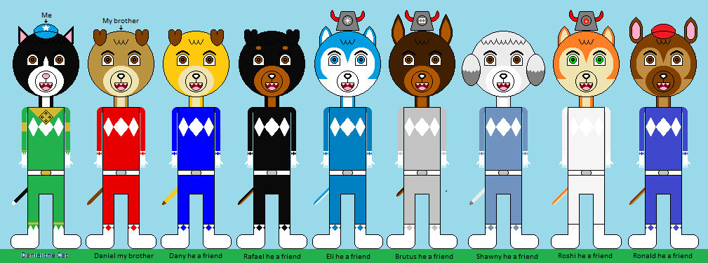 Power Rangers Dogs (Update) by ToonTopiaWorld35 on DeviantArt