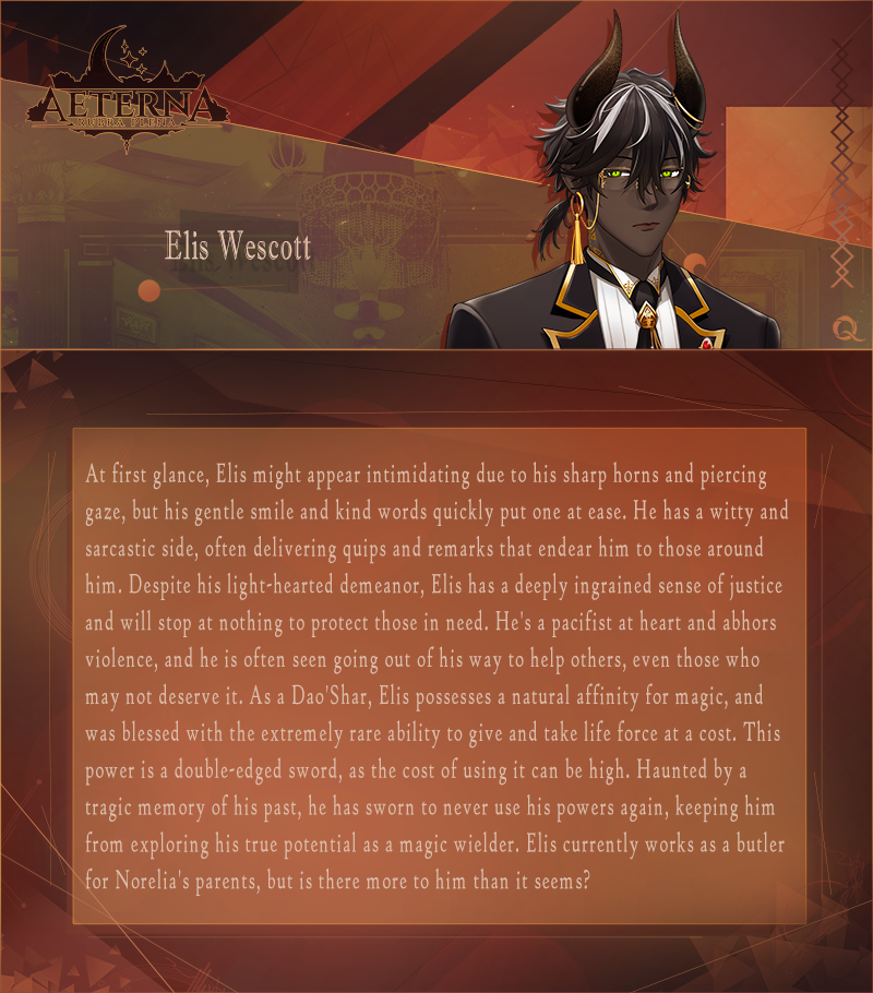 Aeterna: Rubra Plena - Meet Elis! by QuantumVelvet on DeviantArt