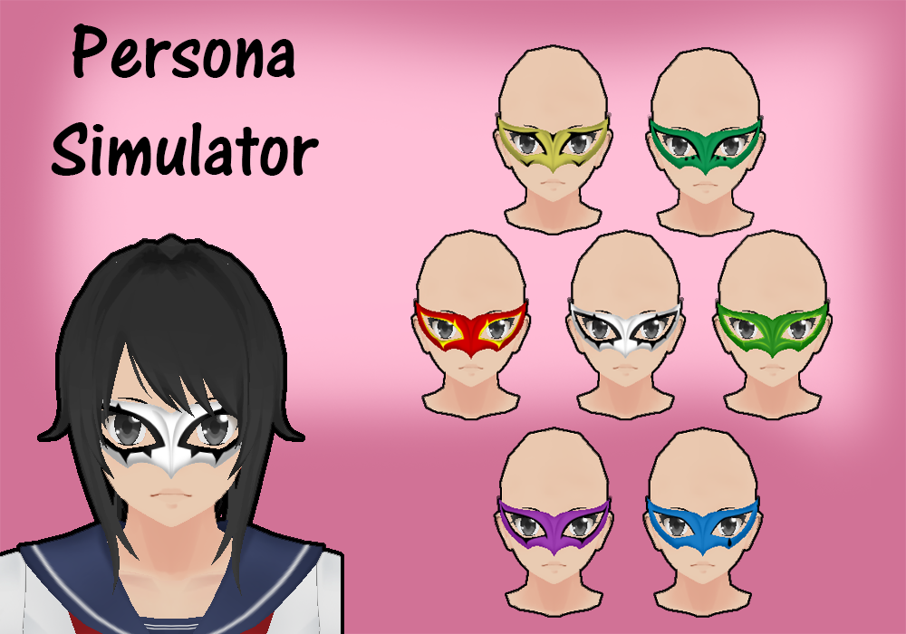Yandrere Mask Yandere Simulator Q: Persona Simulator Masks by Qvajangel on DeviantArt