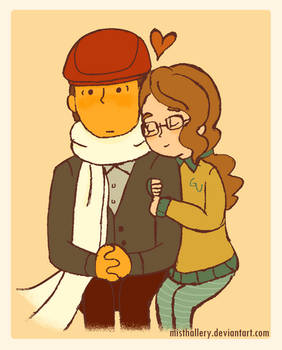 Sweatertober, Day 5: Layton and Claire