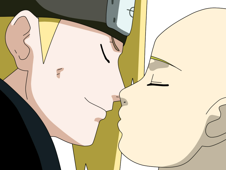 Deidara x base kiss