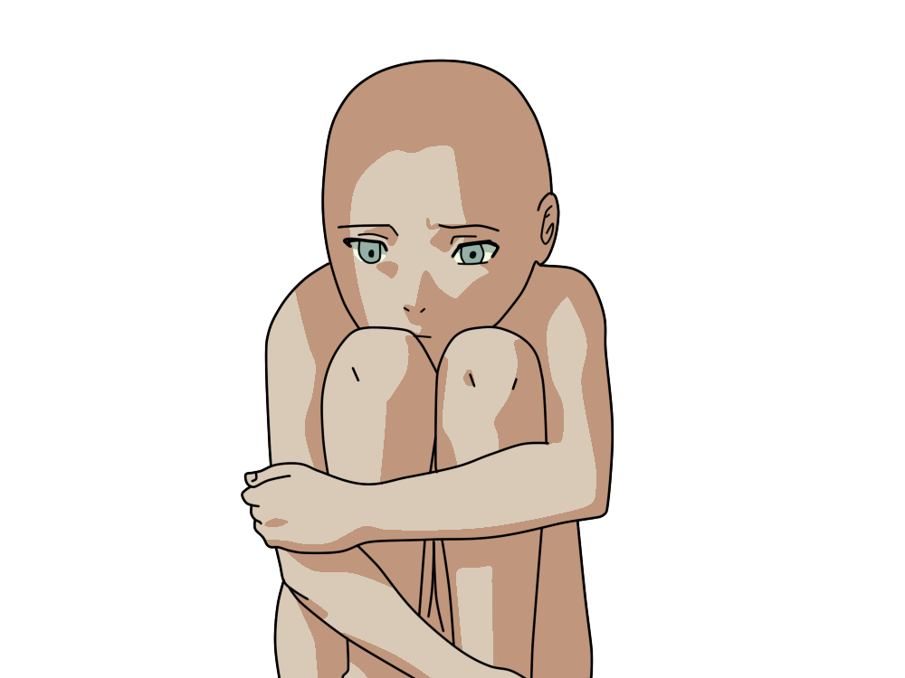 Anime Base Drawing Sad