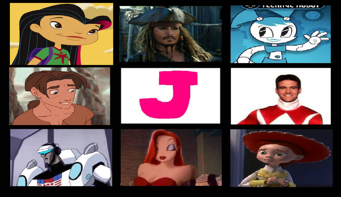 Letter R J Characters My Favorite Letter J Characters by Ravingwarving on DeviantArt