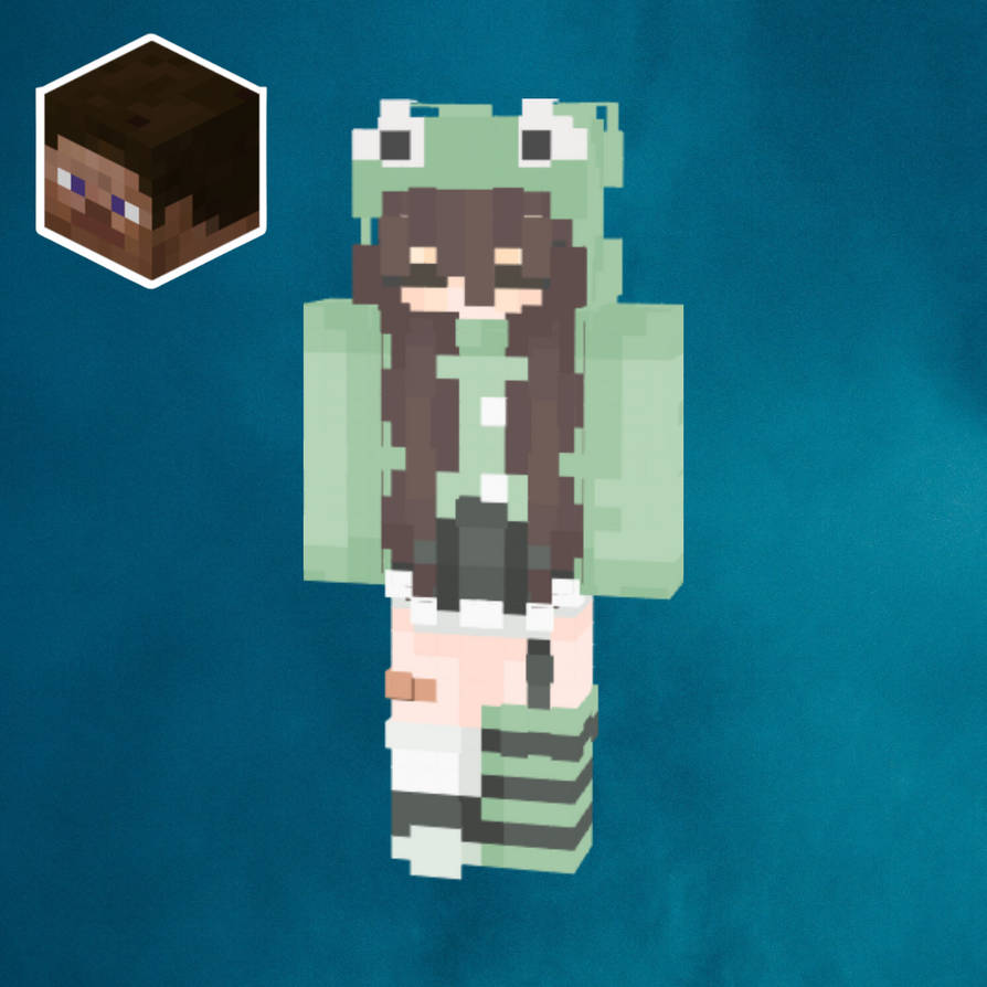 Minecraft - Frog Girl Skin | Review by MinecraftSkinsWorld on DeviantArt