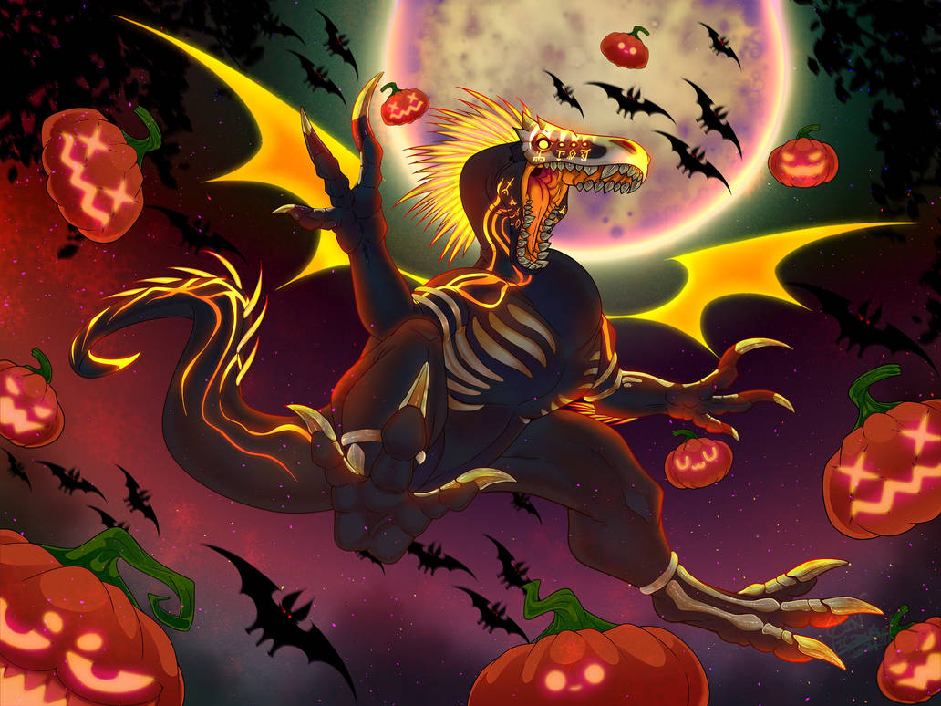 Horror Raptor Deviantart Spooky Raptor by SinVicious on DeviantArt