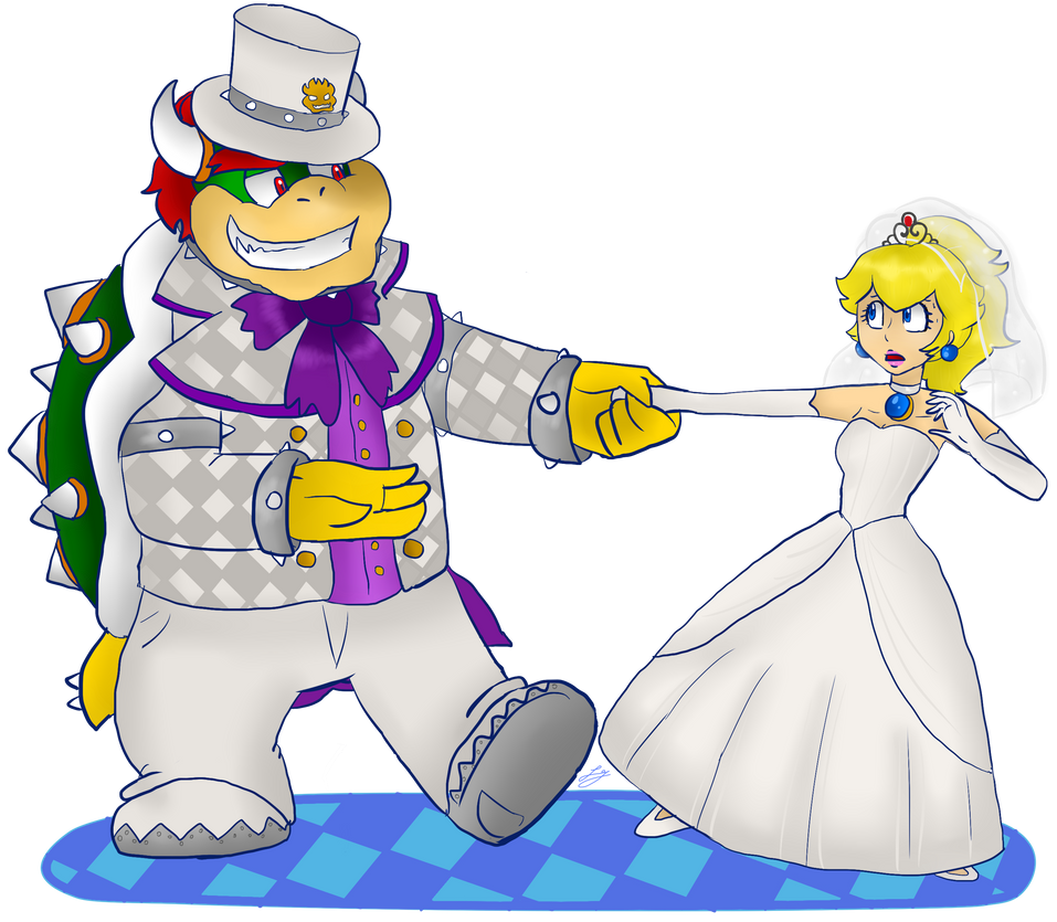 Bowser and Peach Wedding Mario Odyssey by NatsukotheMun on DeviantArt