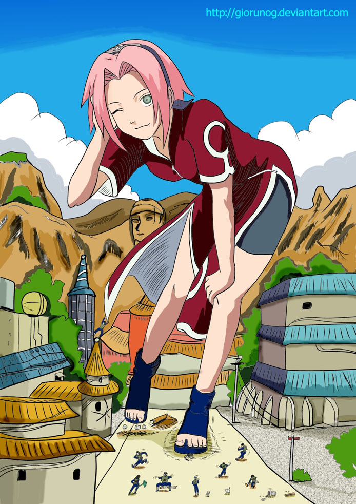 Giantess Ninja Sakura color