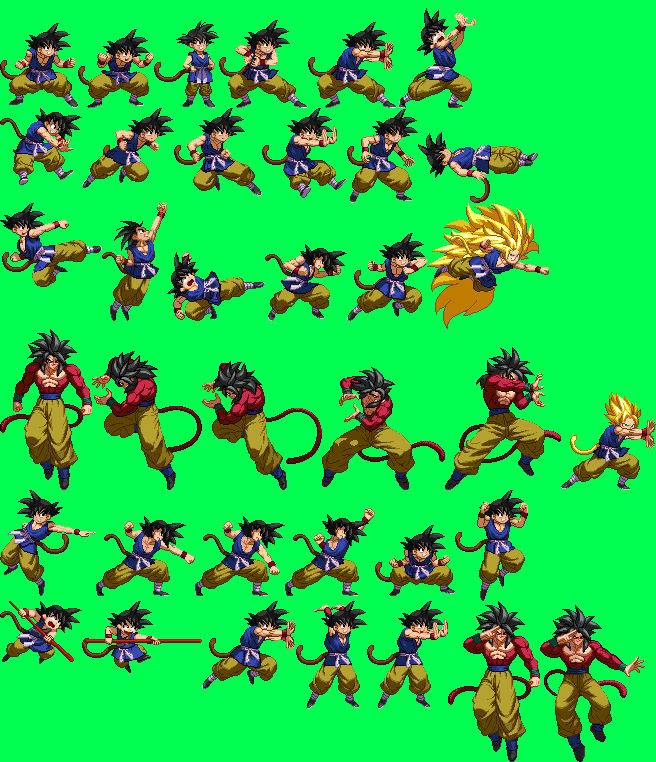 pix Goku Sprite Sheet Png kid goku gt sprite sheet by