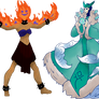 Fire gal and Ice gal