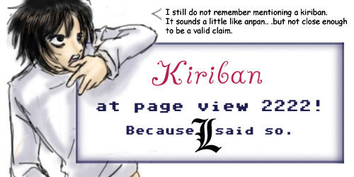 L promised a kiriban