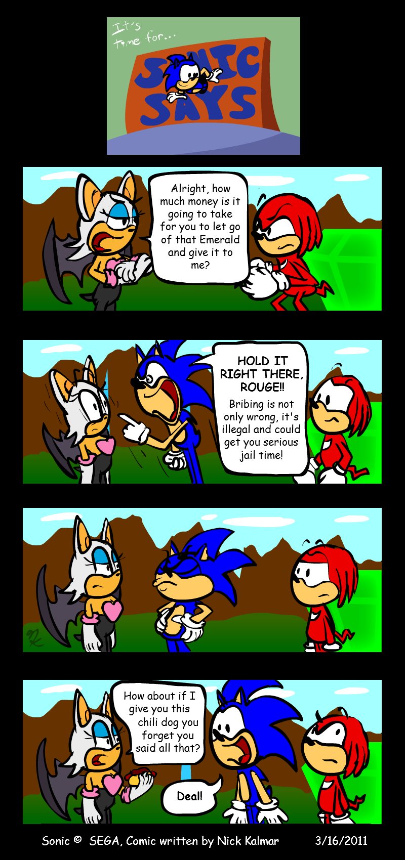 Sonic Comic: Bribe