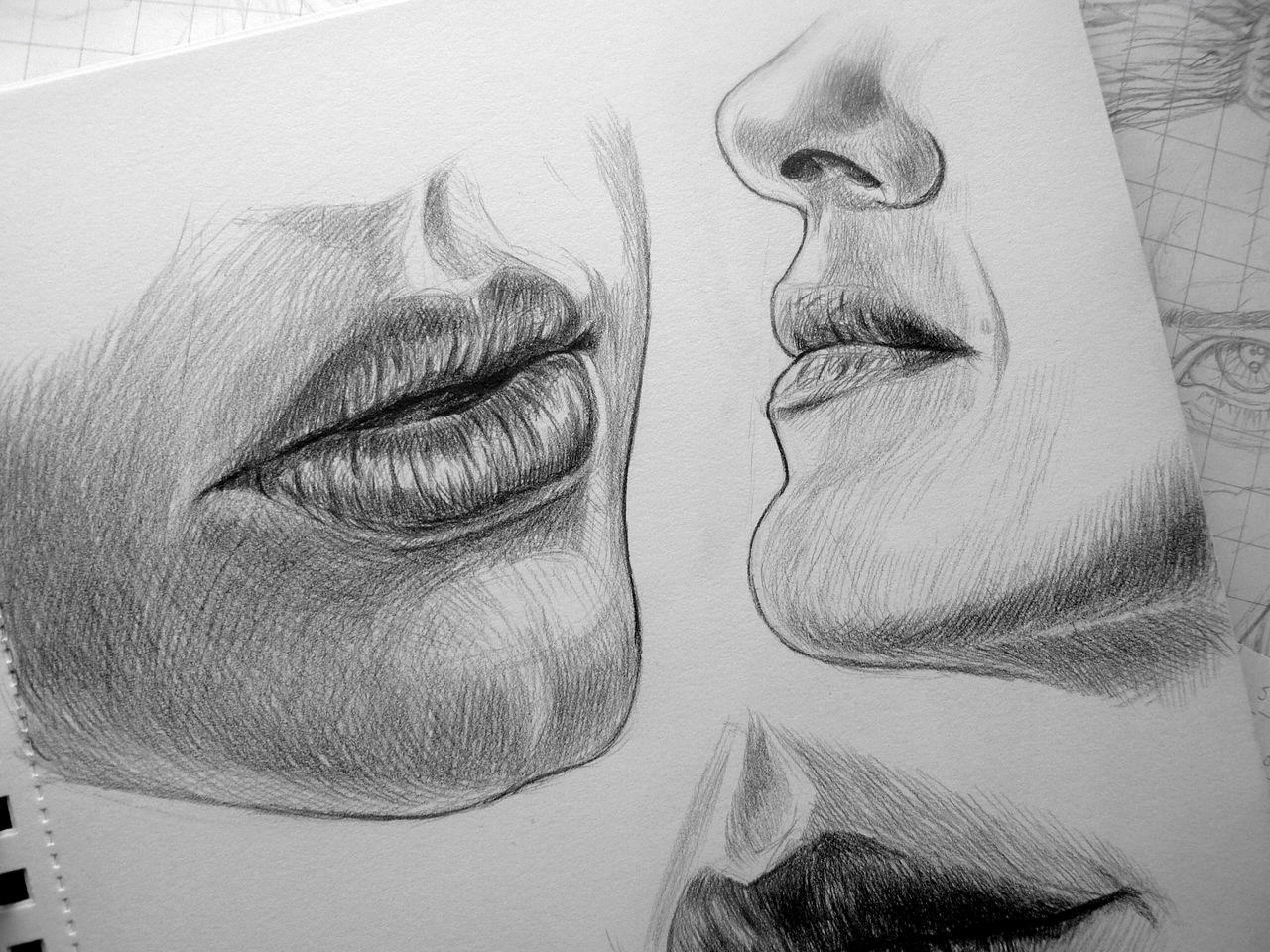 Lips Side Way Drawing Lips Side View