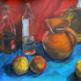 Red and Blue, still-life painting