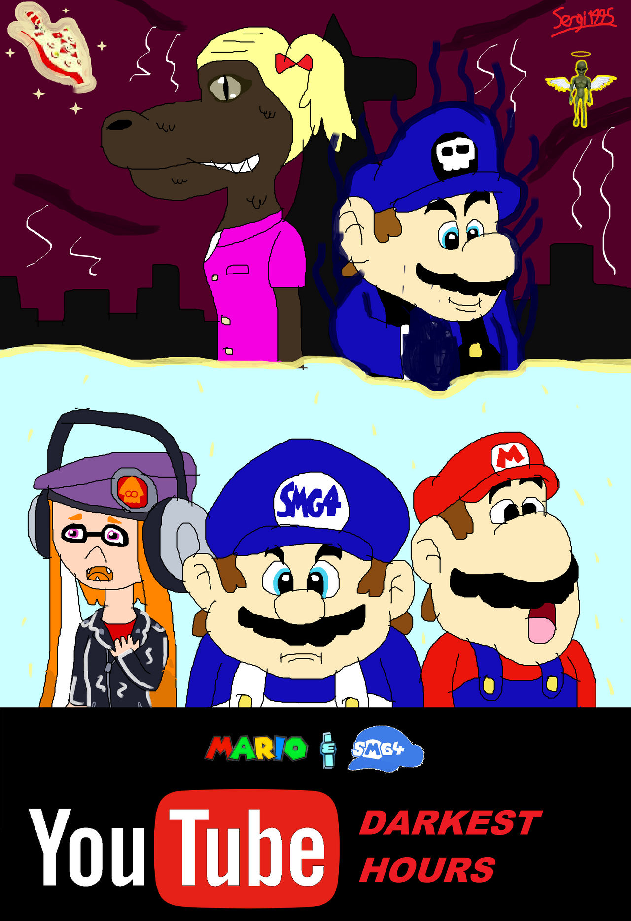 Mario x SMG4 YouTube Darkest Hours by sergi1995 on DeviantArt