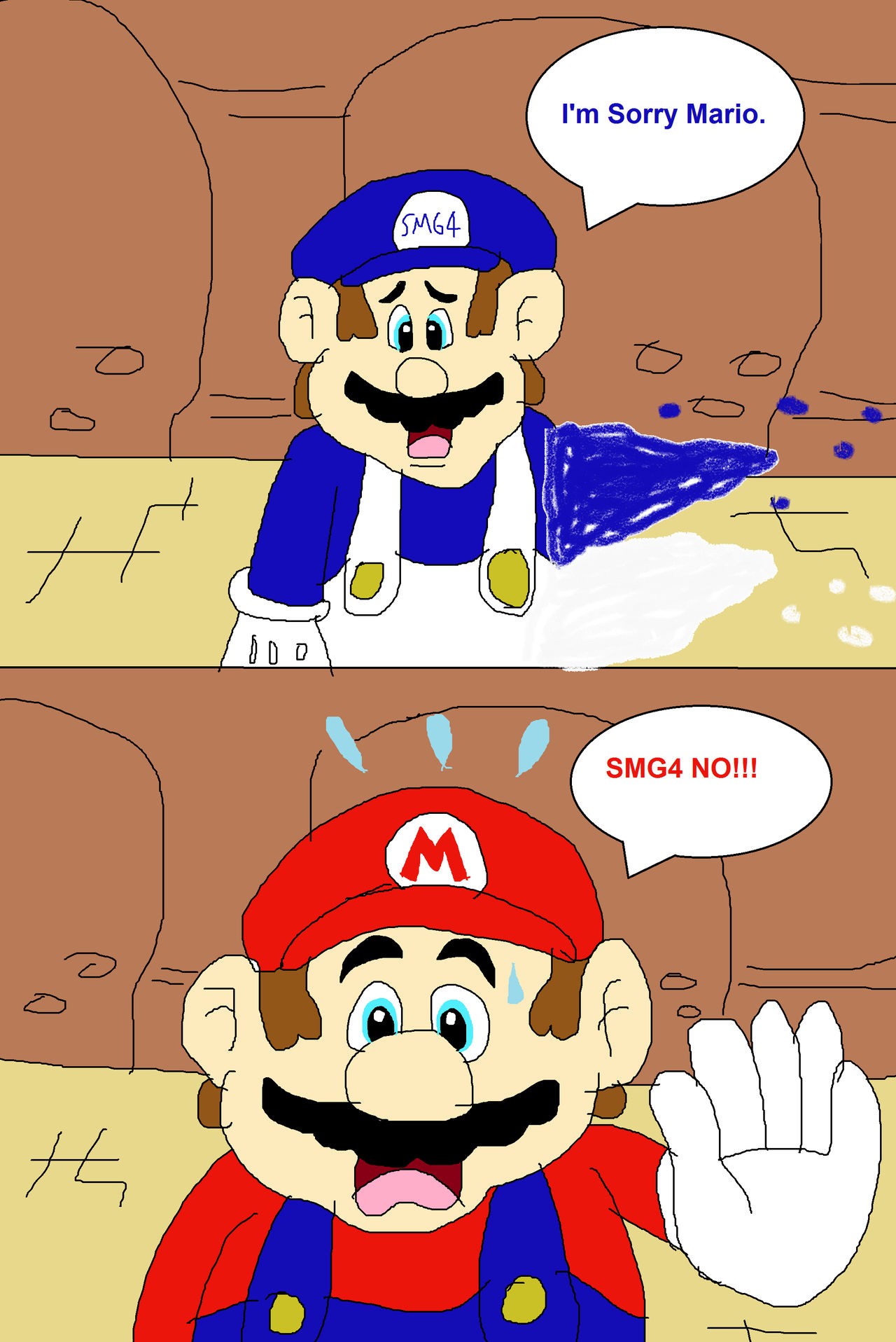 SMG4 Mario's quote - GO TOUCH GRASS NOW!!! by jessecota1738 on DeviantArt