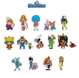 Wario and his company from WarioWare