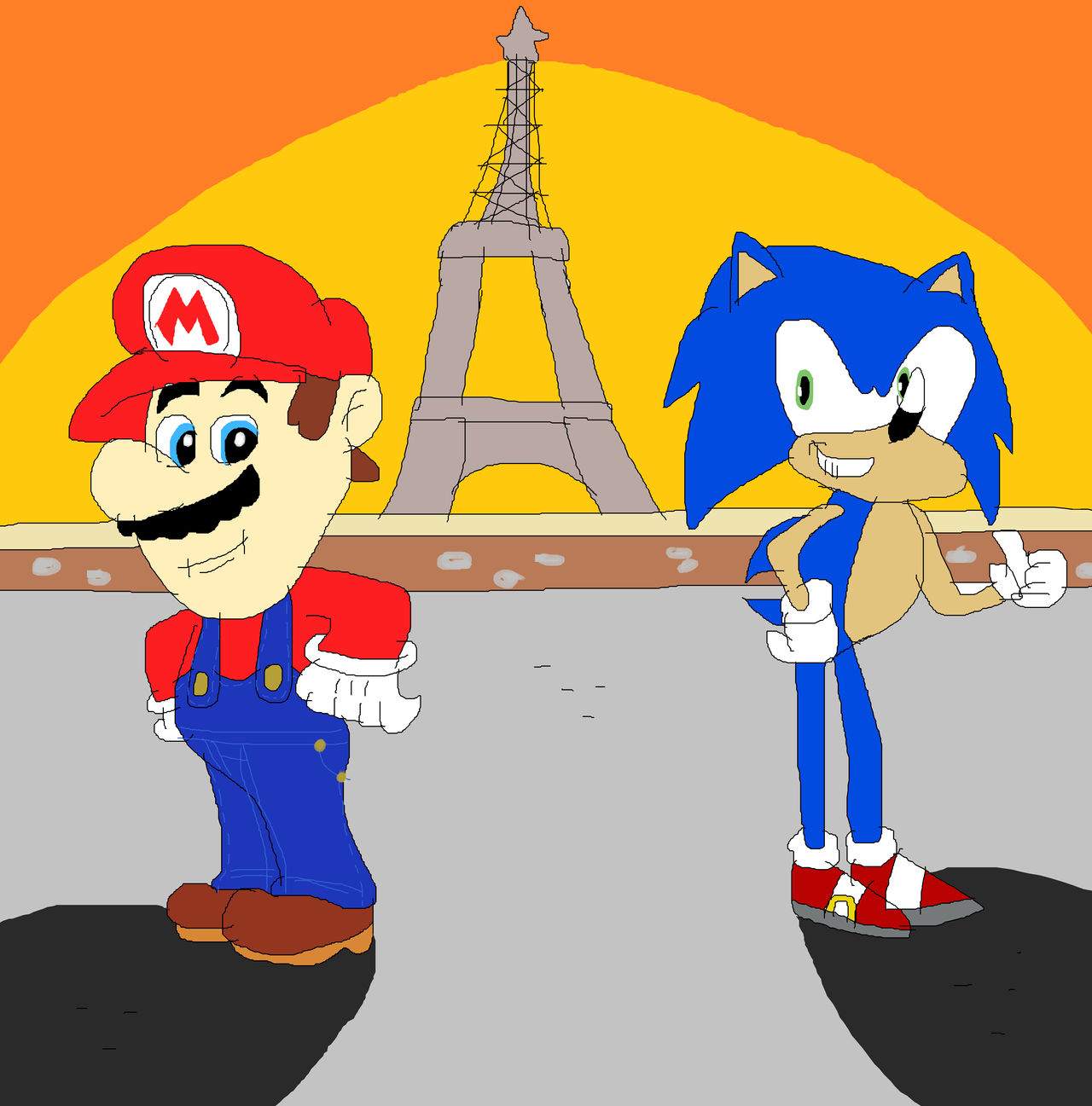 Mario and Sonic at the Paris 2024 Olympic Games by sergi1995 on DeviantArt