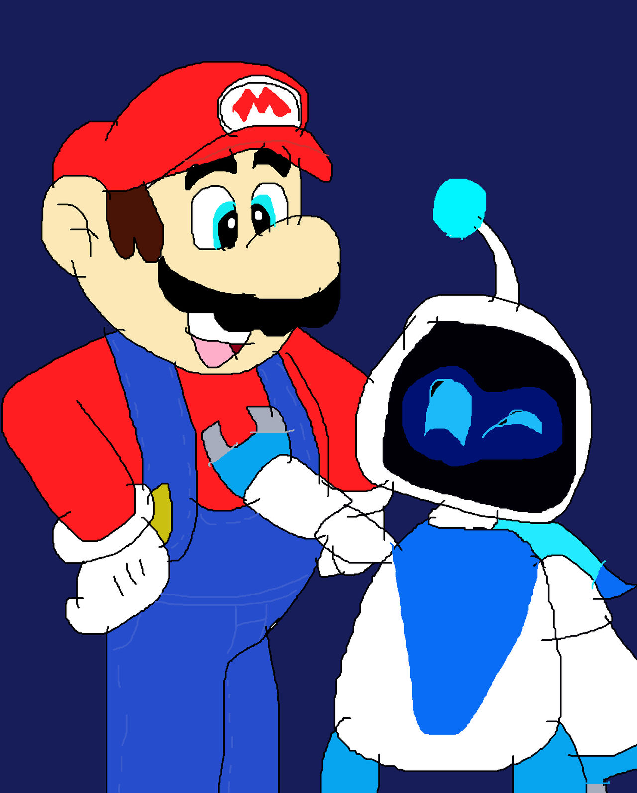 Mario and Astro Bot by sergi1995 on DeviantArt
