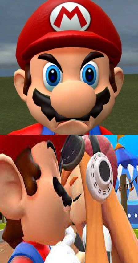 Mario Intrigued Mario is upset with MarioxMeggy by sergi1995 on DeviantArt