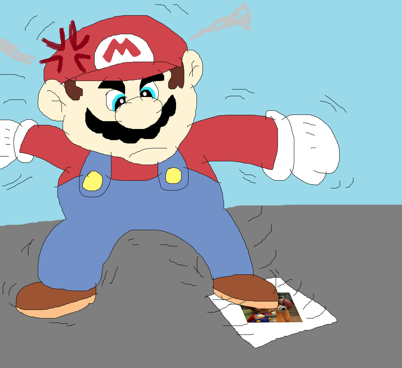 Mario Ded Mario finished with MarioxMeggy by sergi1995 on DeviantArt