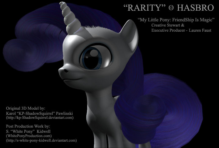 Retarded Rarity Rarity, Production Ready Model by S-White-Pony-Kidwell on DeviantArt