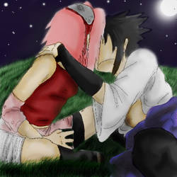 sasusaku-moon light kiss