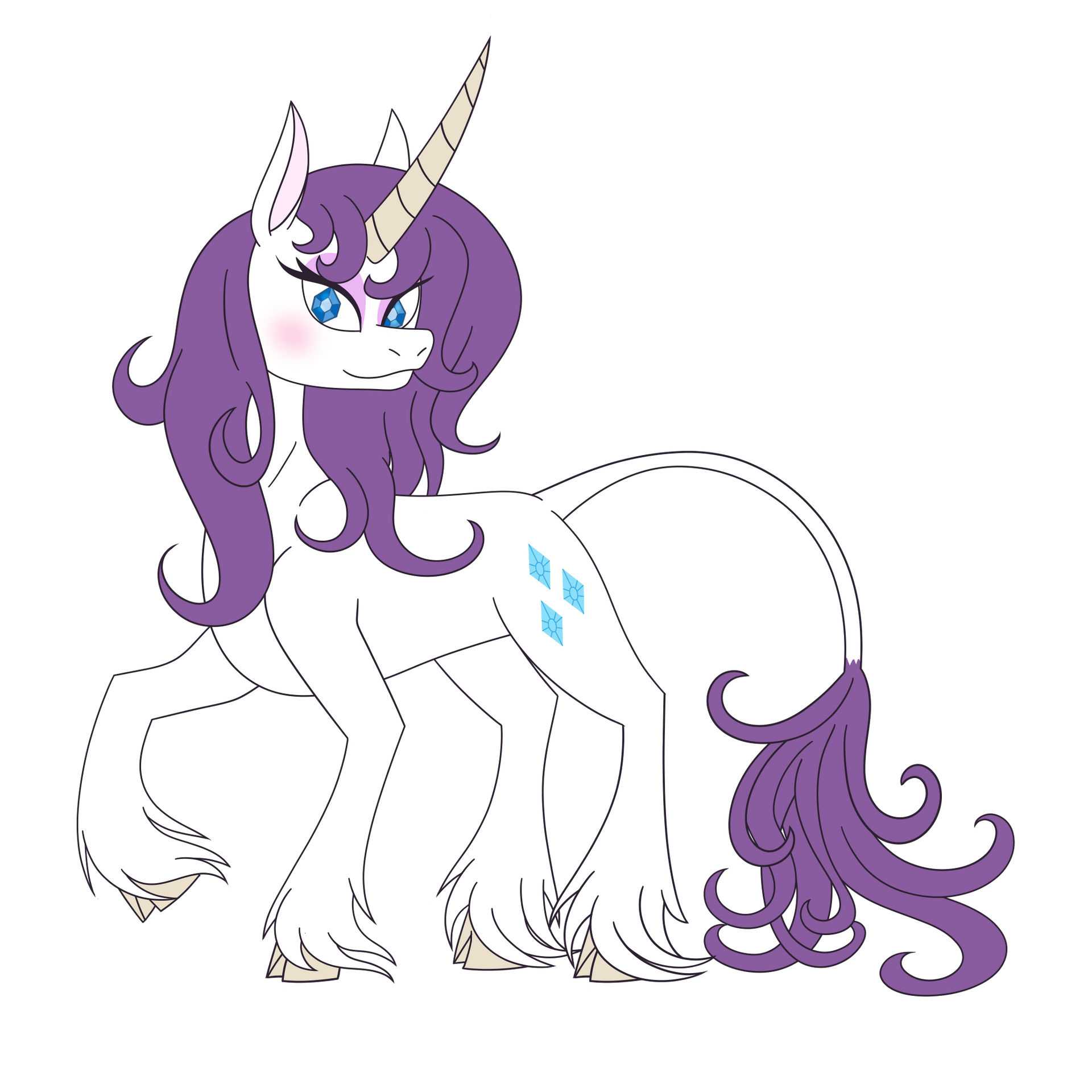 MLP Redesign #5 - Rarity by WerewolfMonkey on DeviantArt