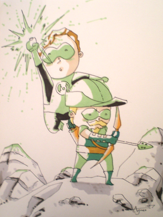 Green Lantern with Green Arrow