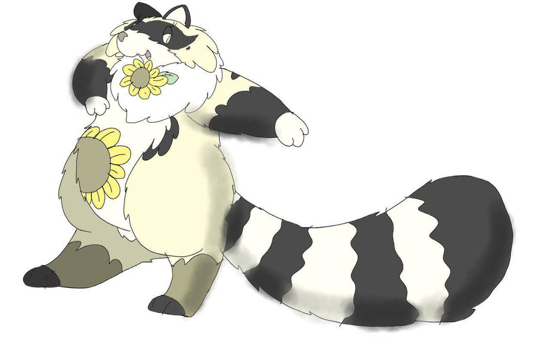 Fakemon Racoon Sunflowoon, the Raccoon Fakemon by RubyBadger223 on DeviantArt