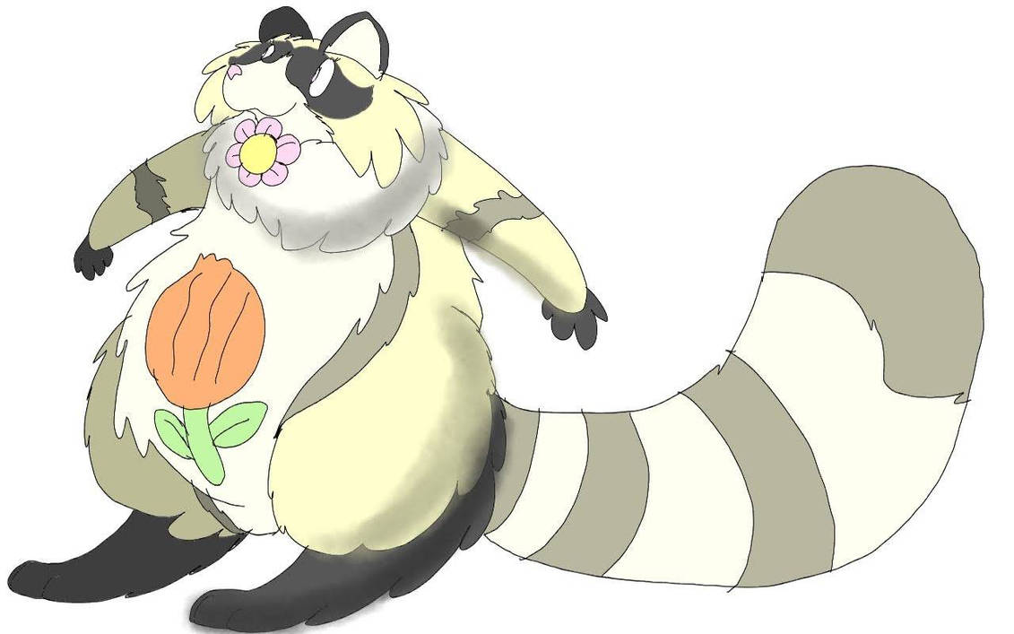Fakemon Racoon Rosecoon, the Raccoon Fakemon by RubyBadger223 on DeviantArt