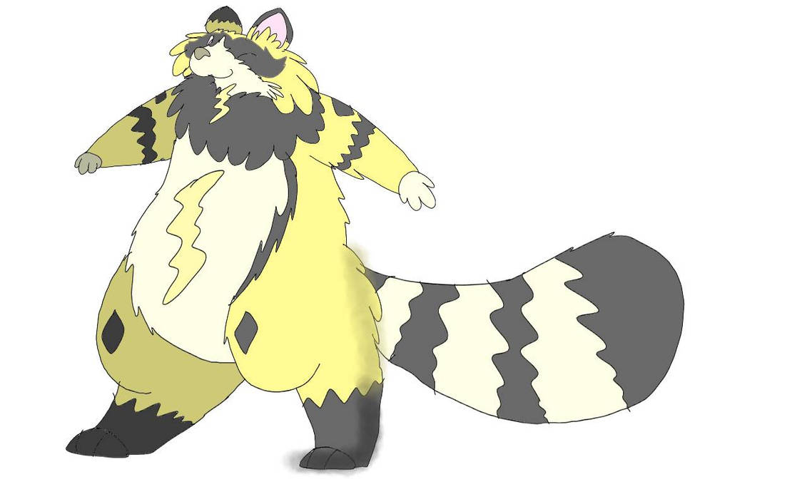 Fakemon Racoon Voltracc the Raccoon Fakemon by RubyBadger223 on DeviantArt