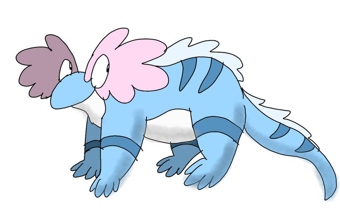 Slinklean the Tiny Lizard Fakemon by RubyBadger223 on DeviantArt