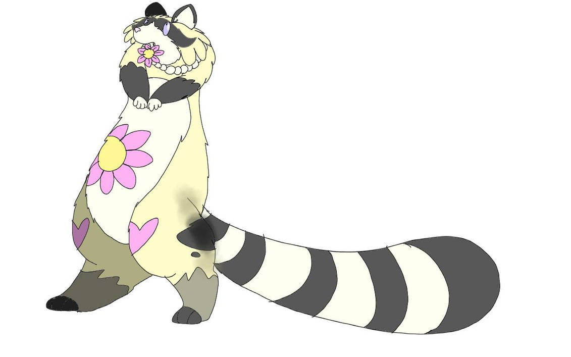 Fakemon Racoon Flower Raccoon Fakemon (6/10/20) by RubyBadger223 on DeviantArt
