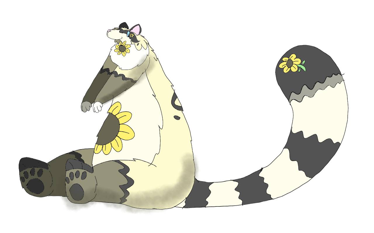 Fakemon Racoon sunflower raccoon fakemon (7/29/20) by RubyBadger223 on DeviantArt