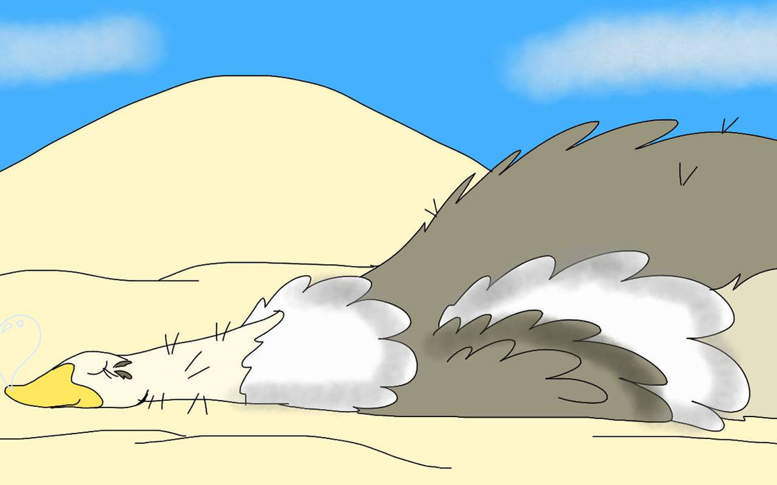Sleeping Ostrich by RubyBadger223 on DeviantArt