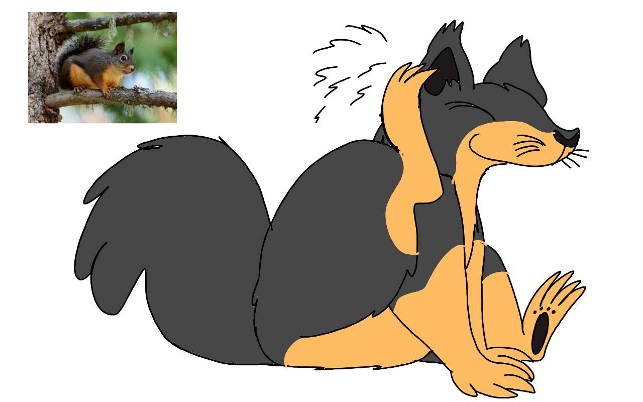 Deviantart Risumon Squirrel Douglas squirrel by RubyBadger223 on DeviantArt