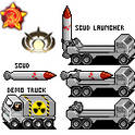 SCUD launcher and demo truck