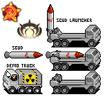 SCUD launcher and demo truck