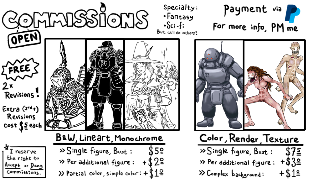 Commission Info 2016 by CarrionTrooper Commission Info 2016 by CarrionTrooper