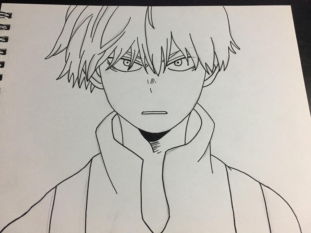 Todoroki Lay Out Shoto Todoroki (Outline) by 2003041 on DeviantArt