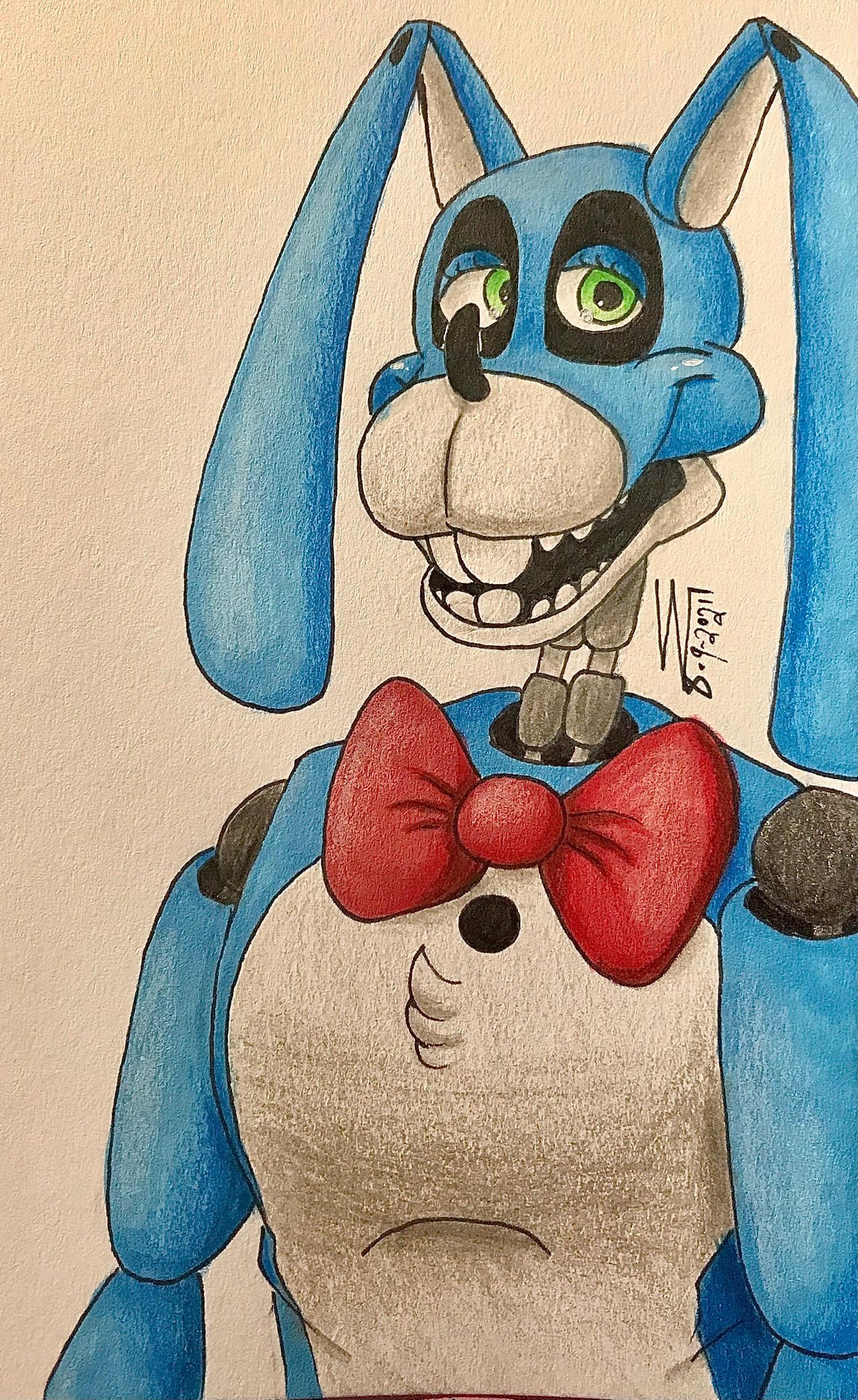 I tried to draw Bon from The Walten Files by 07User on DeviantArt
