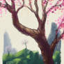 iPad Quick paint: cherry blossom