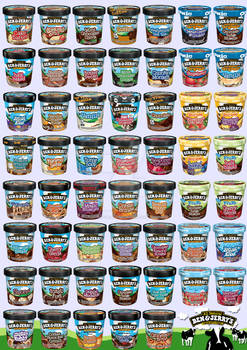 Ben and Jerry all cups